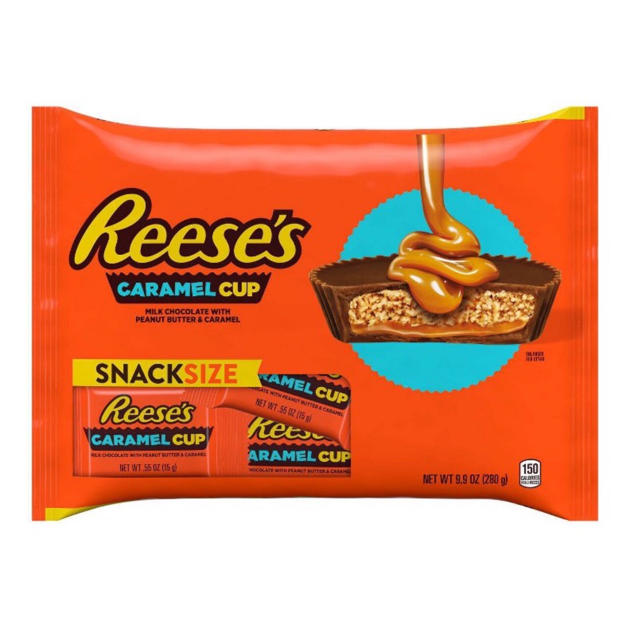 〽️ New Exclusive Reeses Caramel Milk Chocolate Peanuts Butter Cup 9.9oz