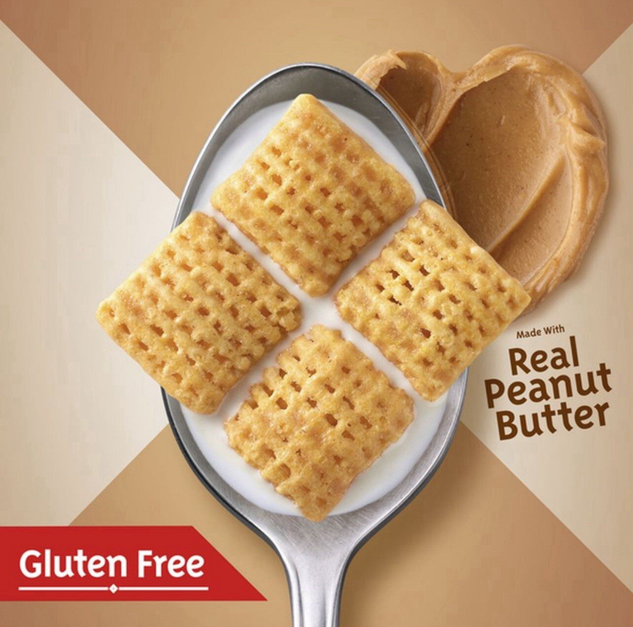 〽️ New Exclusive Chex Real Peanut Butter Gluten Free Breakfast Cereal Box 12.2oz