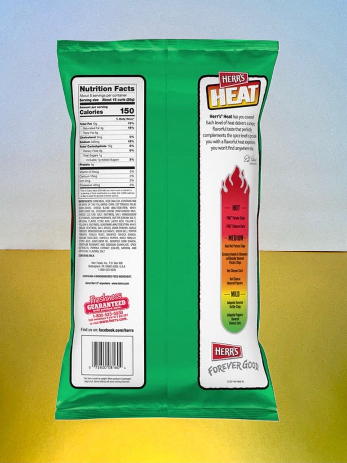 〽️New Limited Edition HERR’s Jalapeño Poppers Cheese Cheddar Heat Mild Curls 8oz