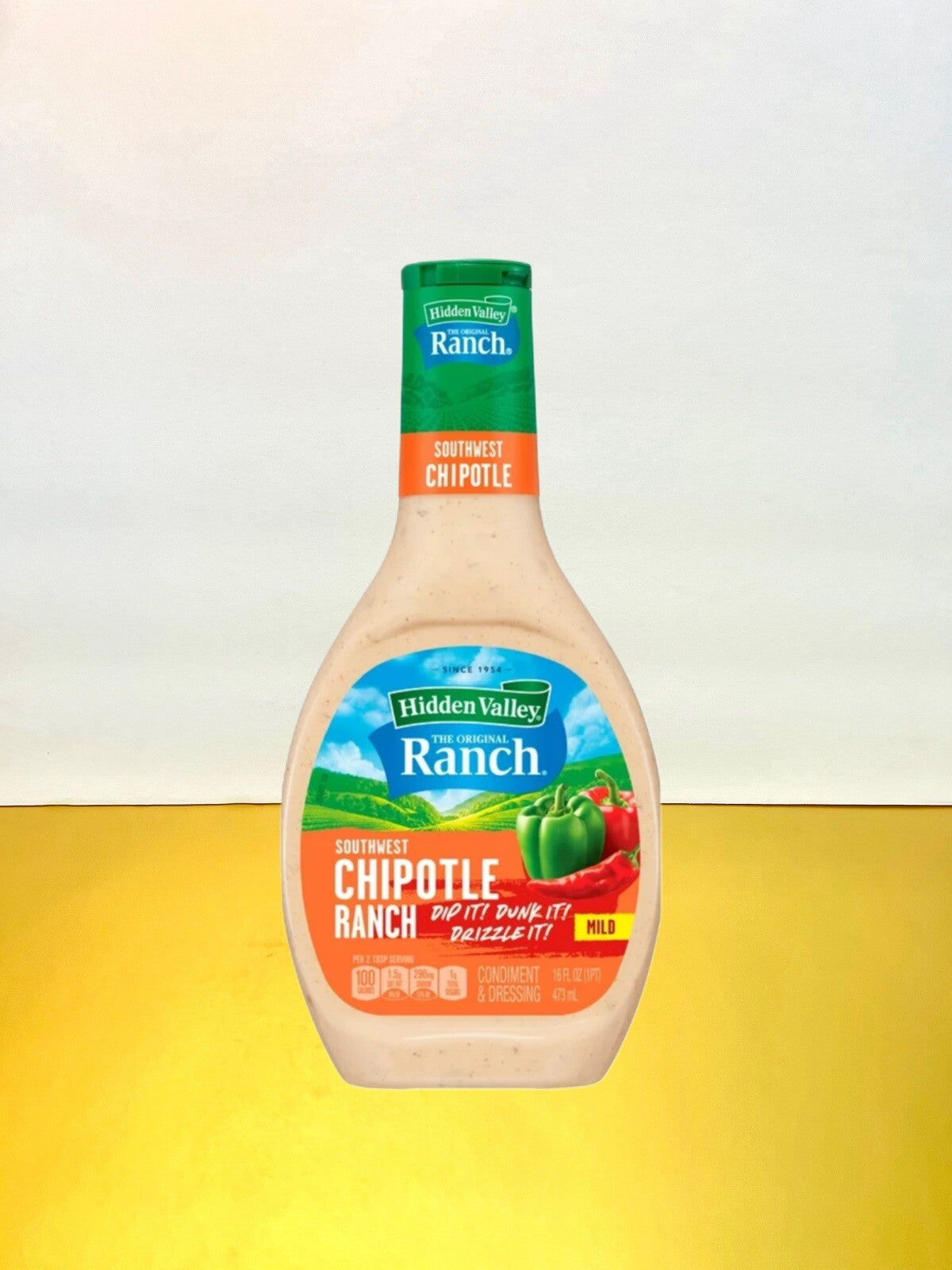 🔵New Hidden Valley Southwest Chipotle Mild Ranch Salad Dressing Bottle 16fl oz