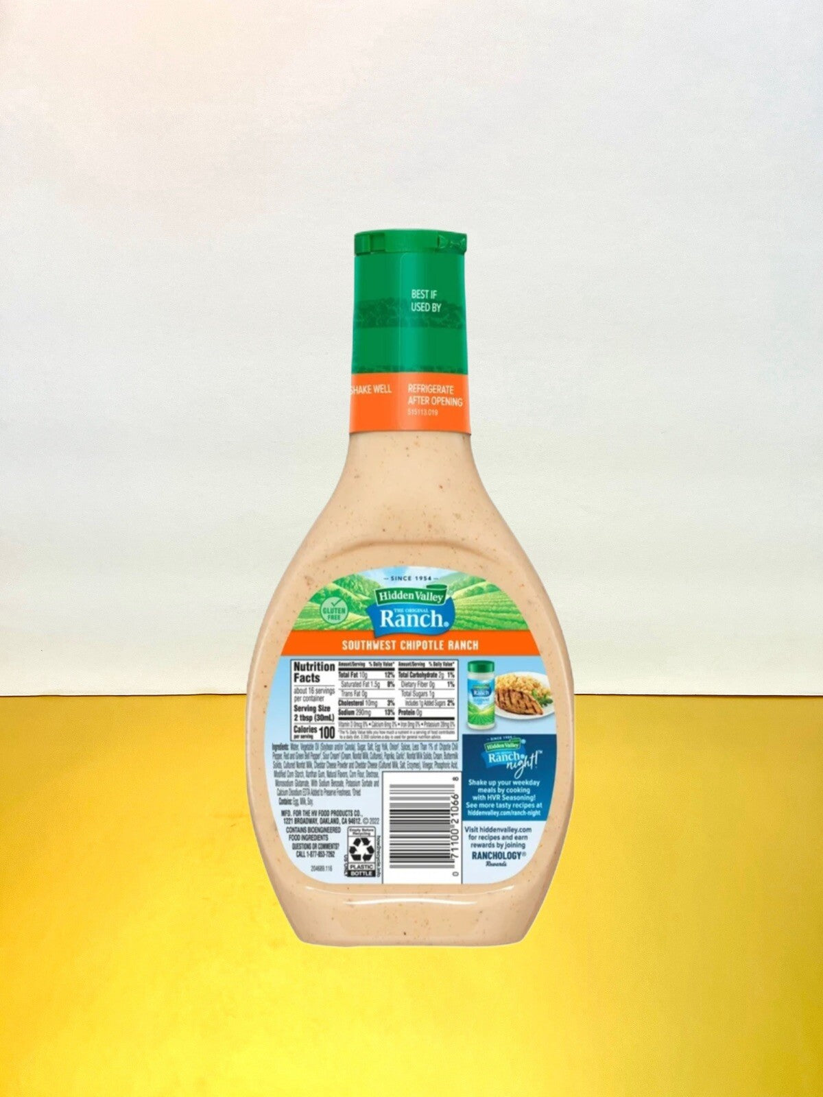 🔵New Hidden Valley Southwest Chipotle Mild Ranch Salad Dressing Bottle 16fl oz