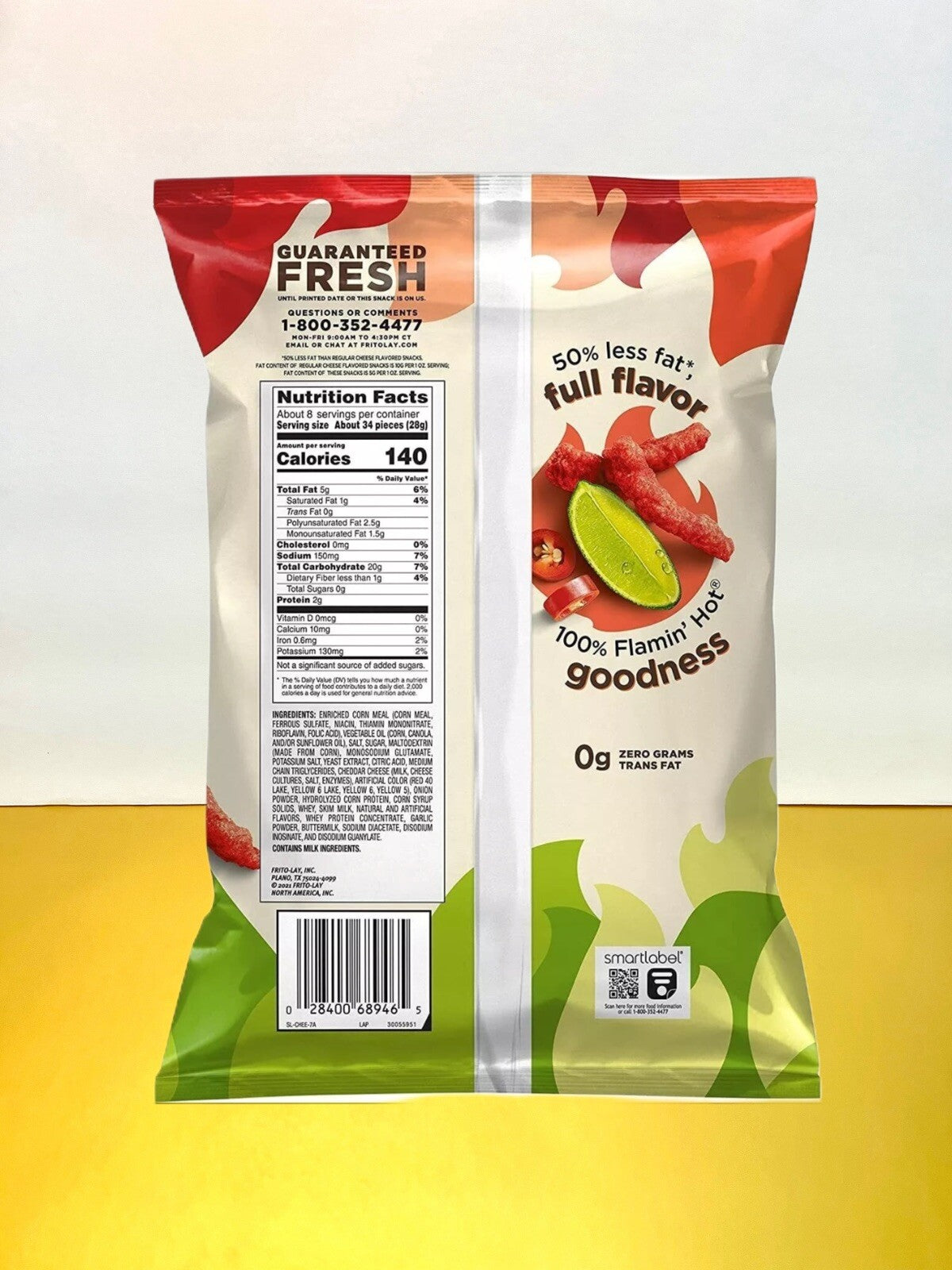 〽️ New Cheetos Baked 50% Less Fat Flamin Hot Limon Crunchy Cheese Cheddar 7.5oz