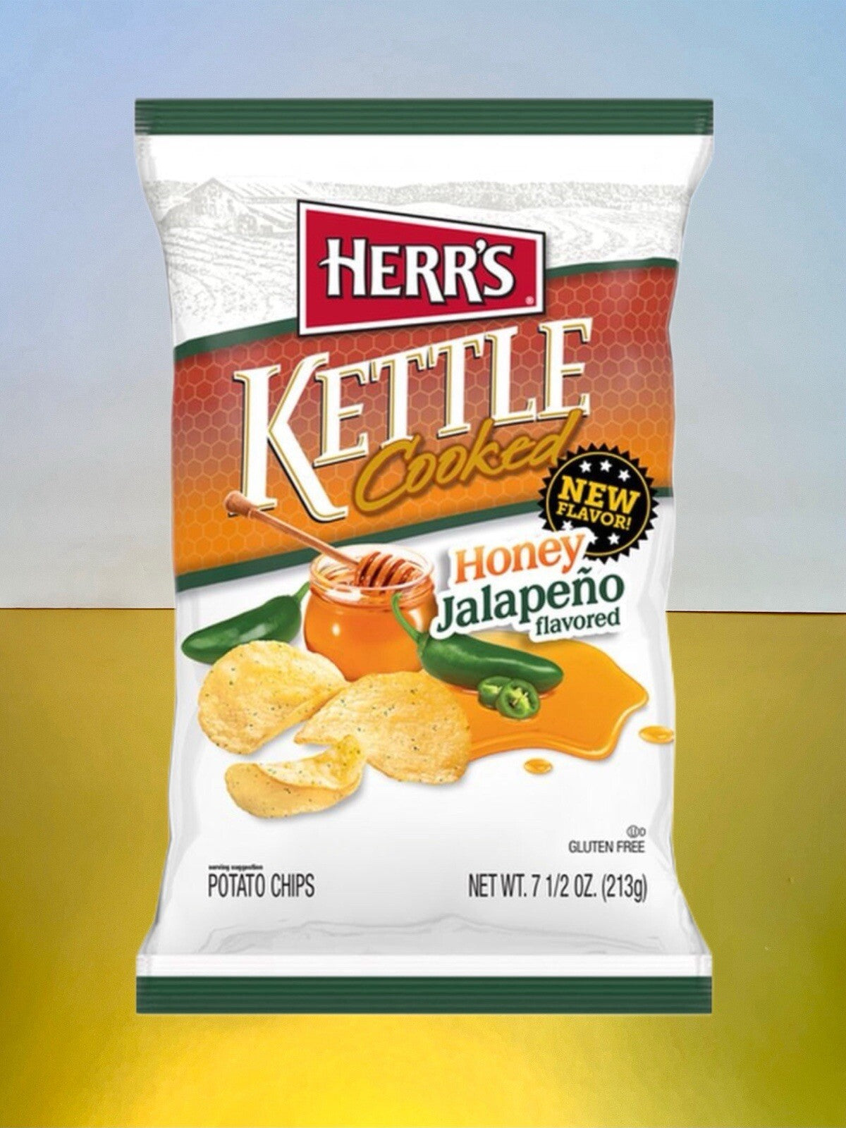 〽️New Limited Edition HERR’s Kettle Cooked Honey Jalapeno Potato Chips 8oz