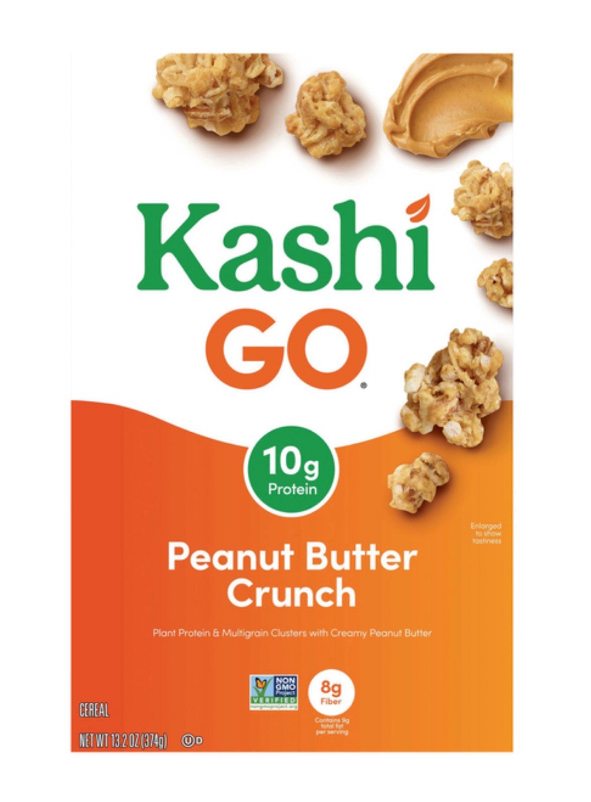 🟢 New Kashi GO PEANUT BUTTER CRUNCH Protein Breakfast Healthy Cereal 13.2oz