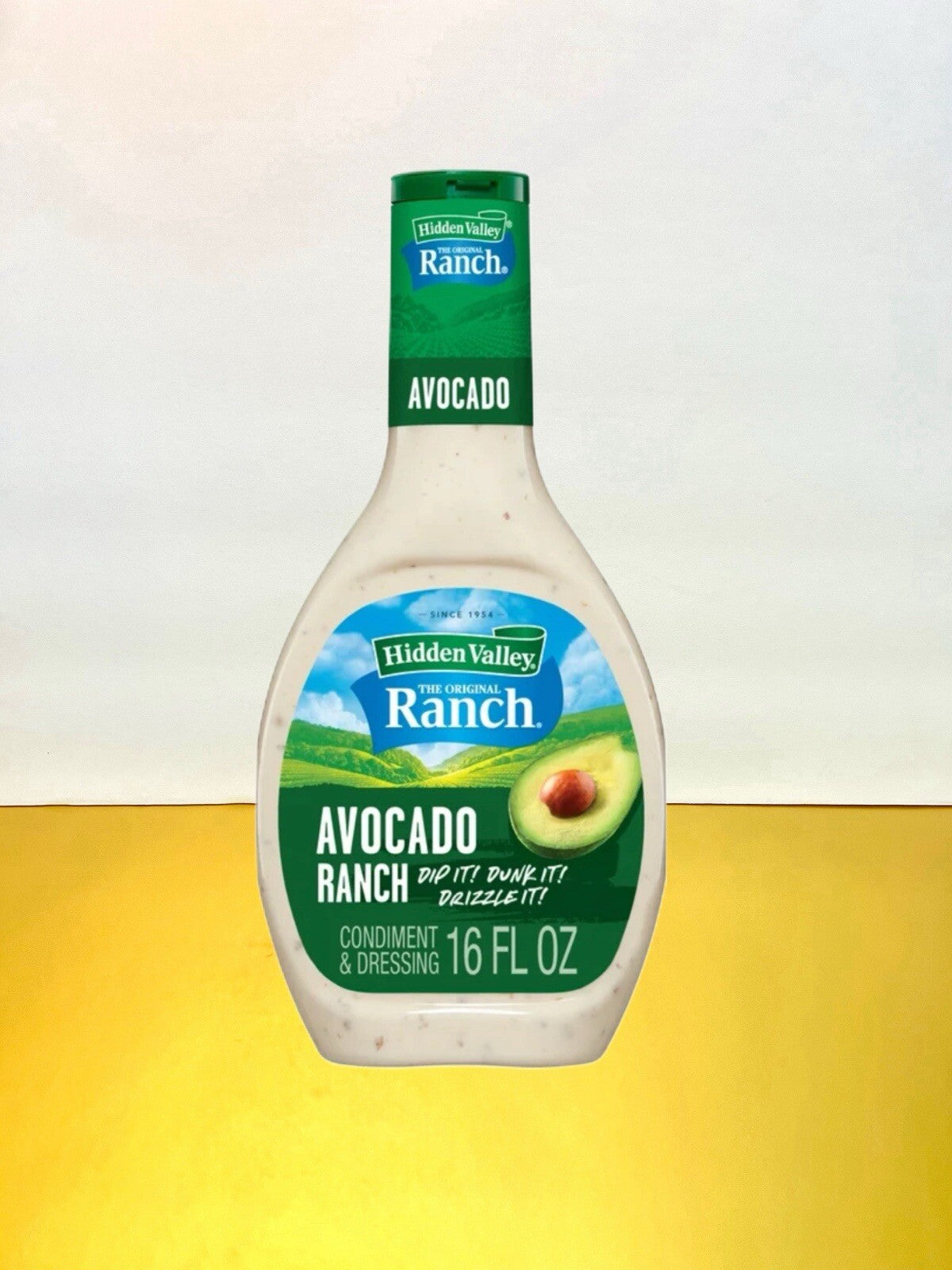 🔵 New Hidden Valley Avocado Ranch Mild Guacamole Salad Dressing Bottle 16fl oz