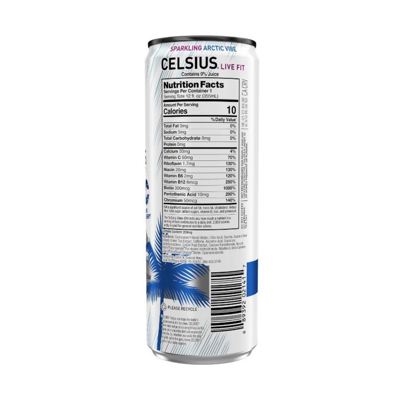 ⚫️ New Celsius Live Fit Sparkling Arctic Vibe Frozen Berry Energy 12fl (1 Can)