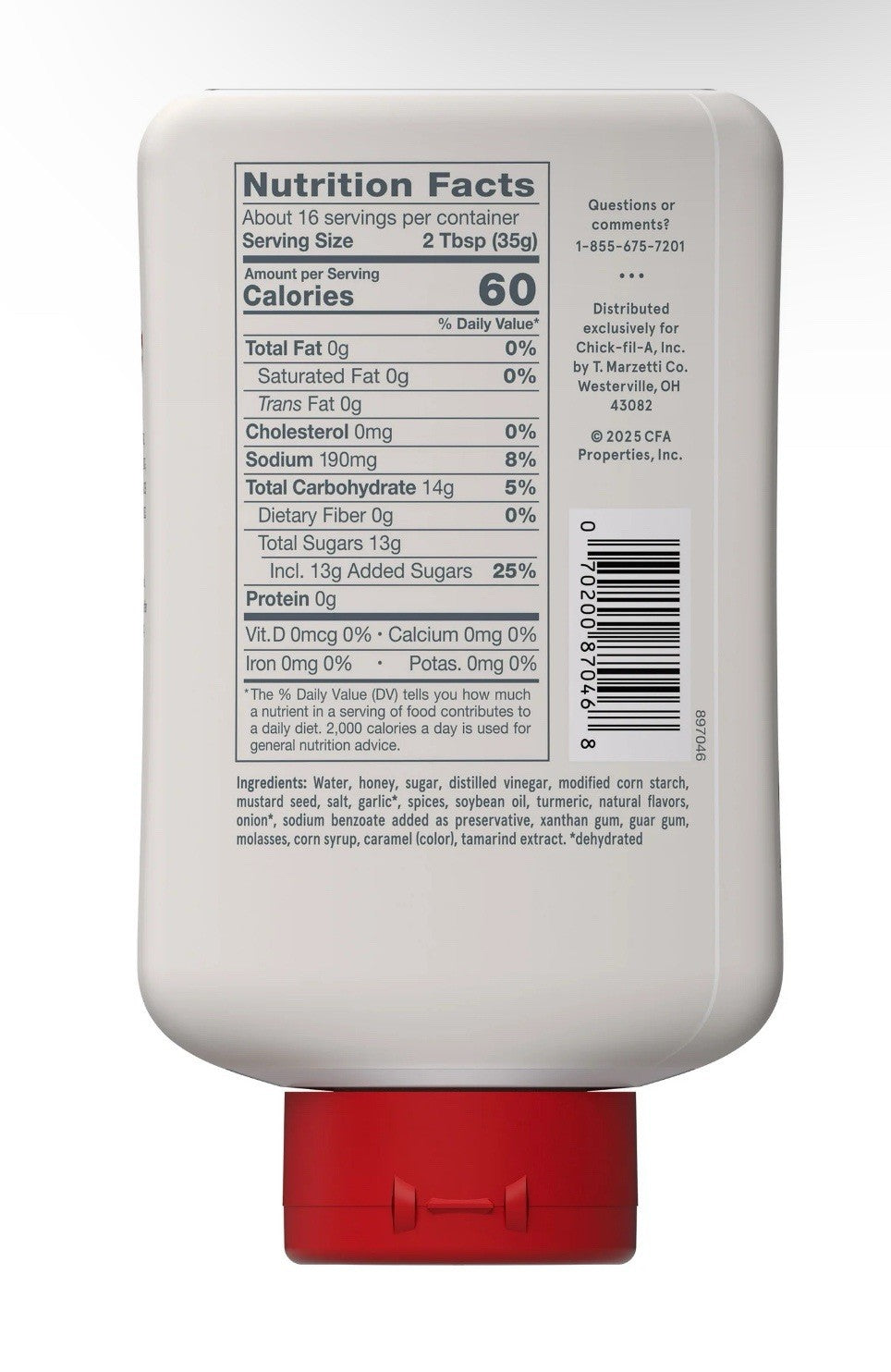 🔵 New Official Chick-Fil-A Honey Mustard Sauce Dipping Dressing Bottle 16 FL OZ