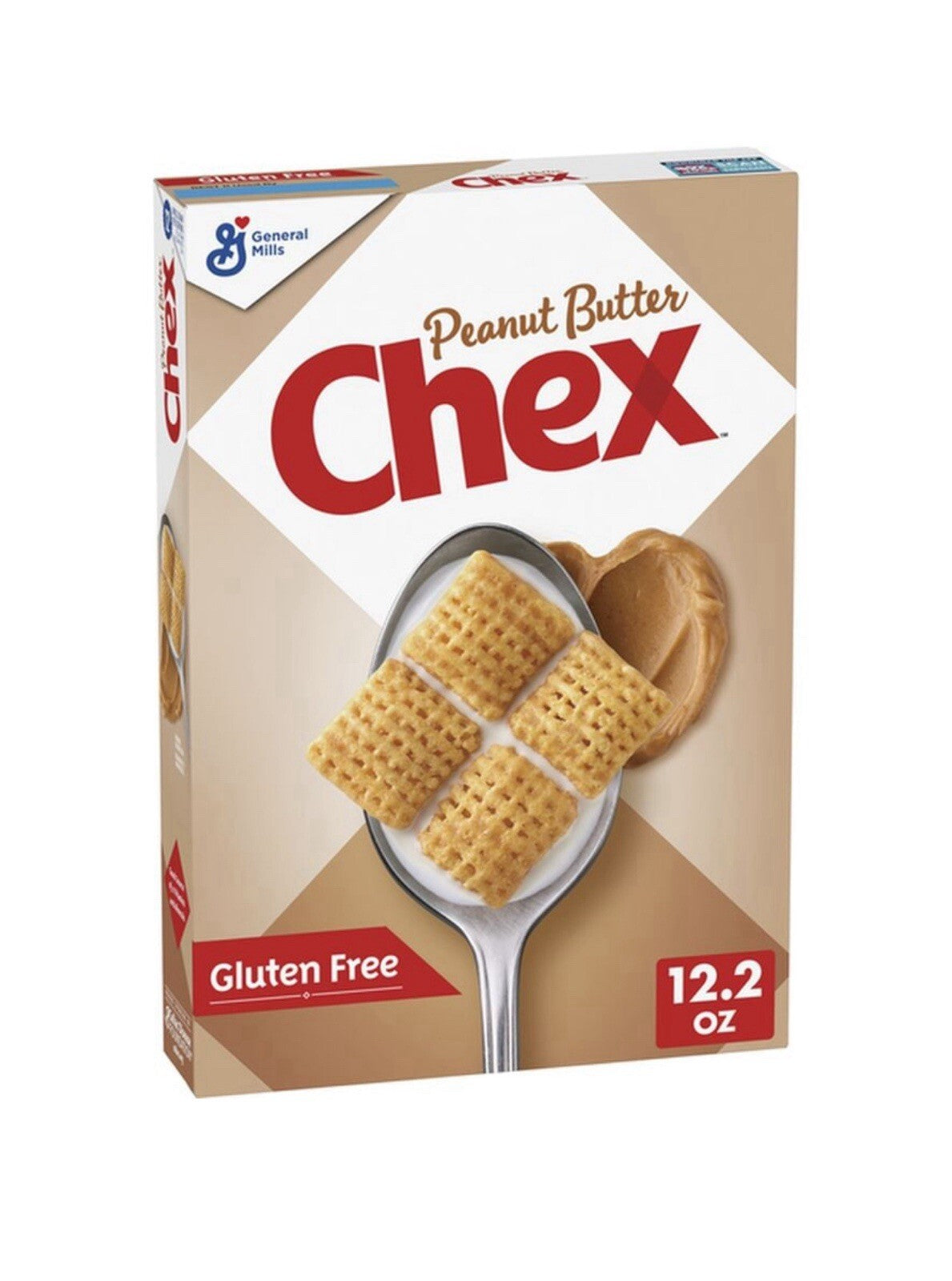 〽️ New Exclusive Chex Real Peanut Butter Gluten Free Breakfast Cereal Box 12.2oz