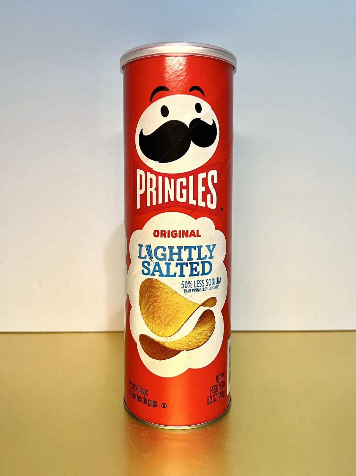 〽️New Limited Pringles Lightly Salted 50% Less Sodium Potato Crisps Chips 5.5oz