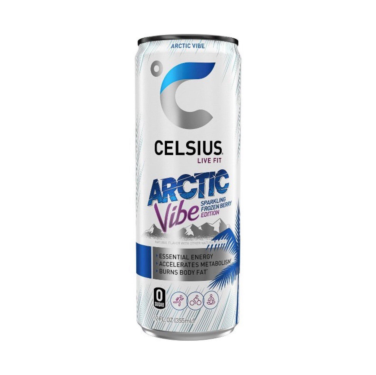 ⚫️ New Celsius Live Fit Sparkling Arctic Vibe Frozen Berry Energy 12fl (1 Can)