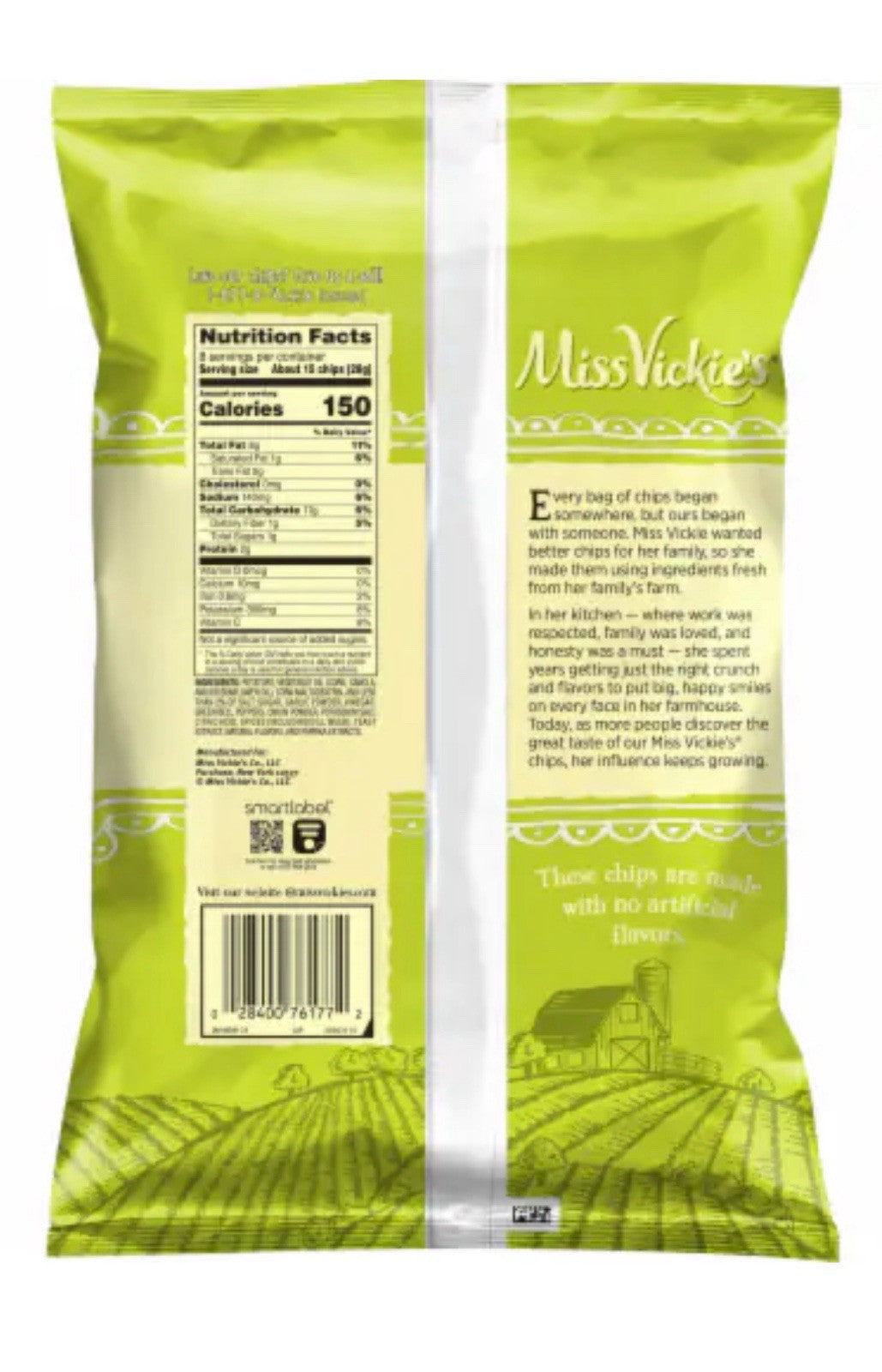 🟡 New Exclusive Miss Vickies Spicy Dill Pickle Cooked Potato Chips 8oz