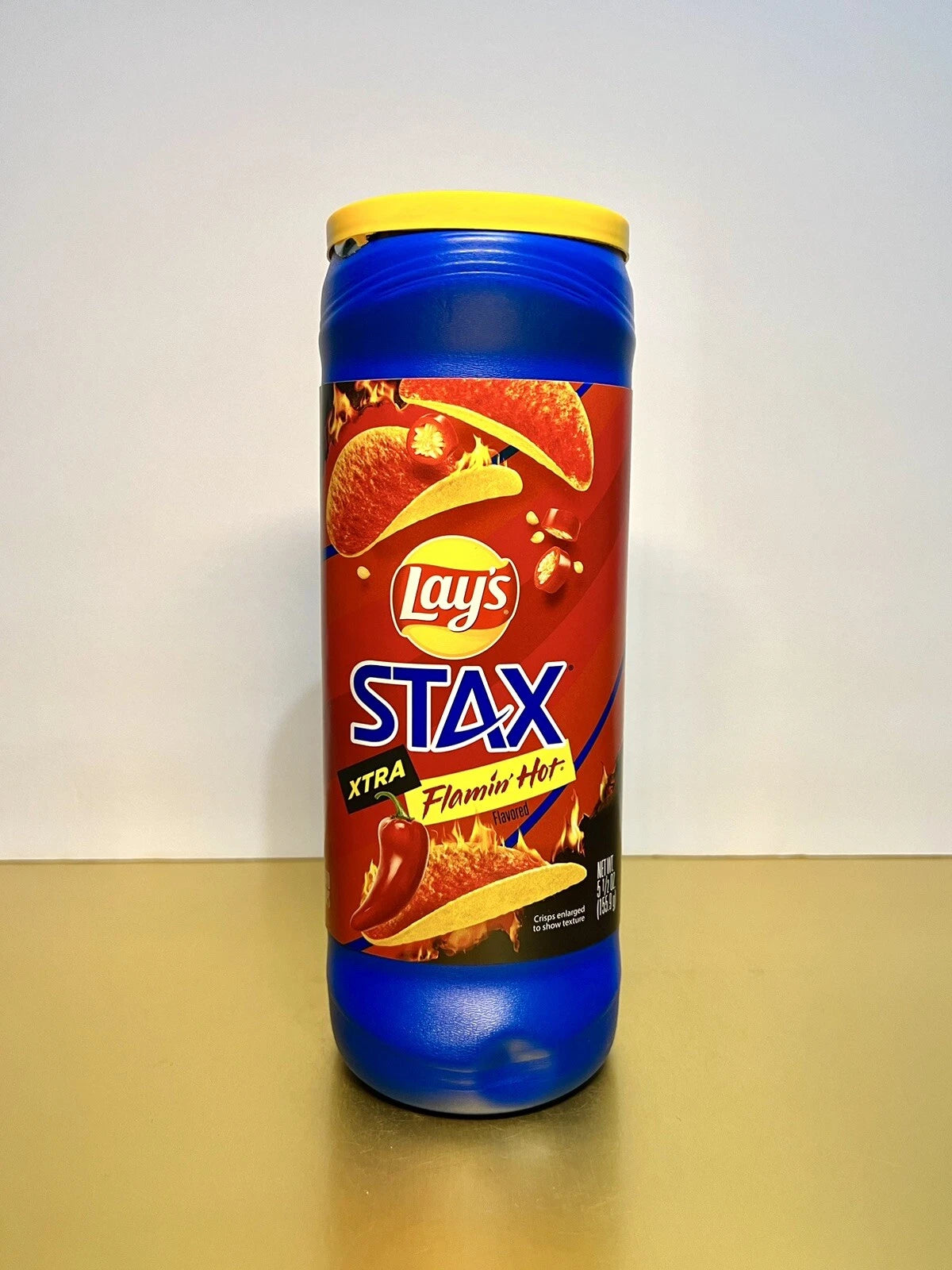 New LAYs Stax XTRA Flamin Hot Pepper Hot Potato Crisps Crunch Chips 5.5 oz