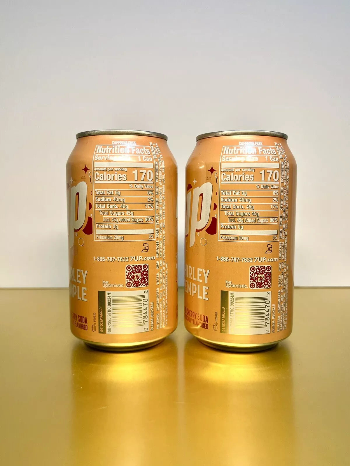 New Limited Edition 7UP Shirley Temple Pomegranate Cherry Soda (2 Cans)