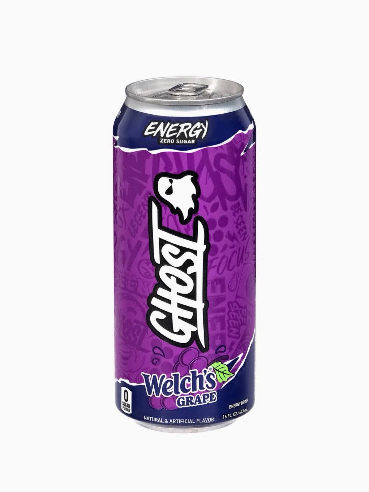 ⚪️ New Exclusive GHOST Welch’s Grape Juice Zero Sugar Energy Drink 16 Fl Oz