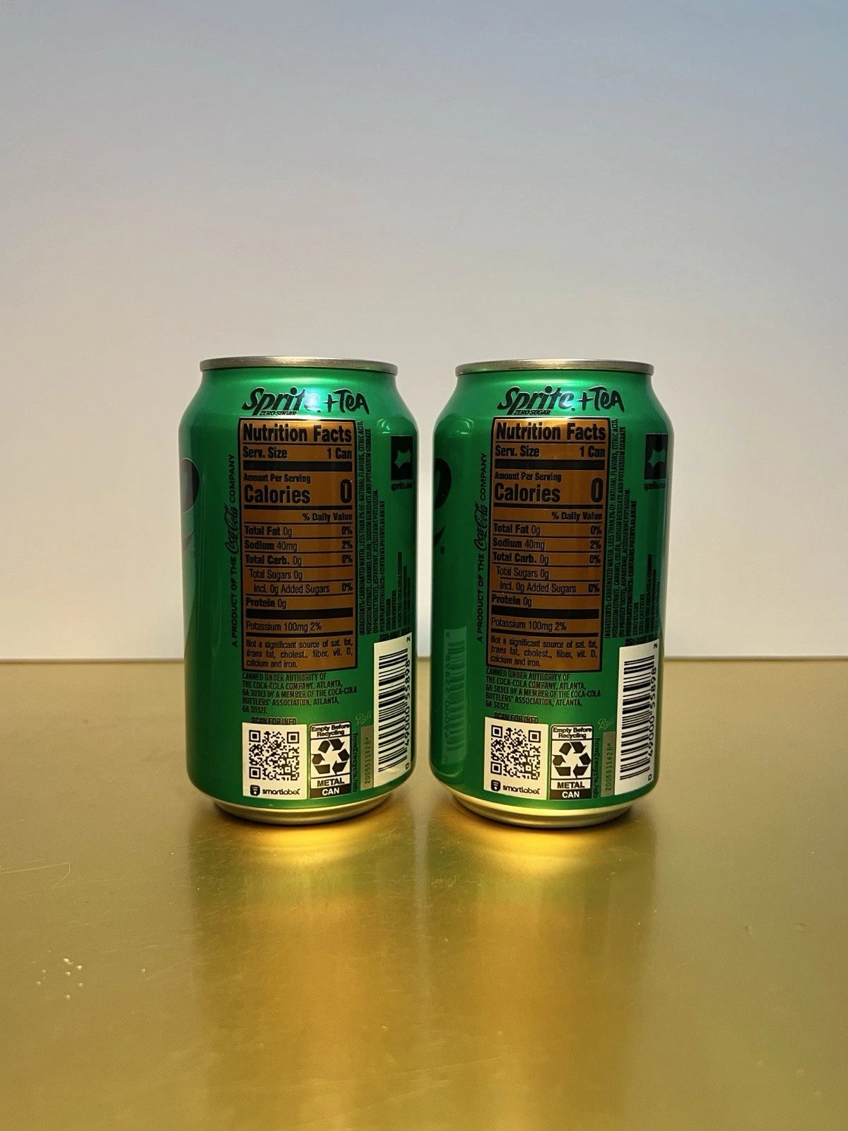 New Limited Edition ZERO SUGAR Sprite + TEA Green Lemon Lime Chill Soda 12floz (2 Cans)