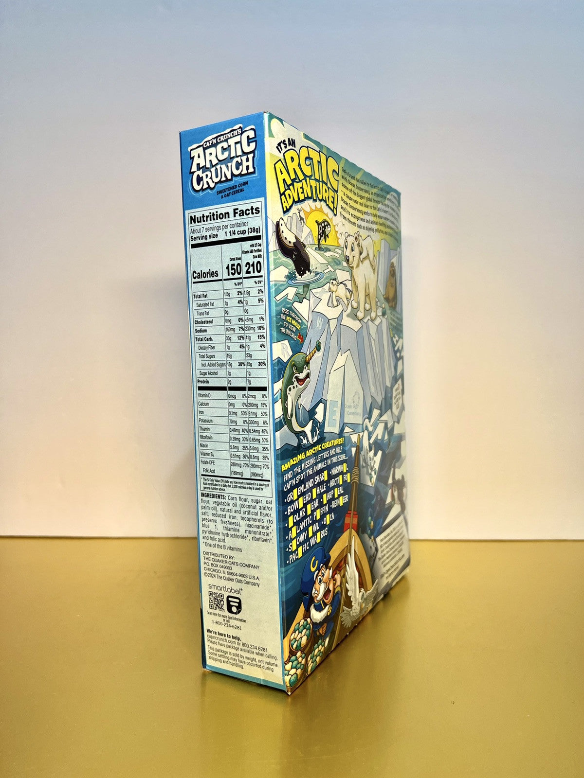 🟠New Cap'n Crunch Vanilla Frost Arctic Crunch Sweet Oat & Corn Cereal 9.5oz