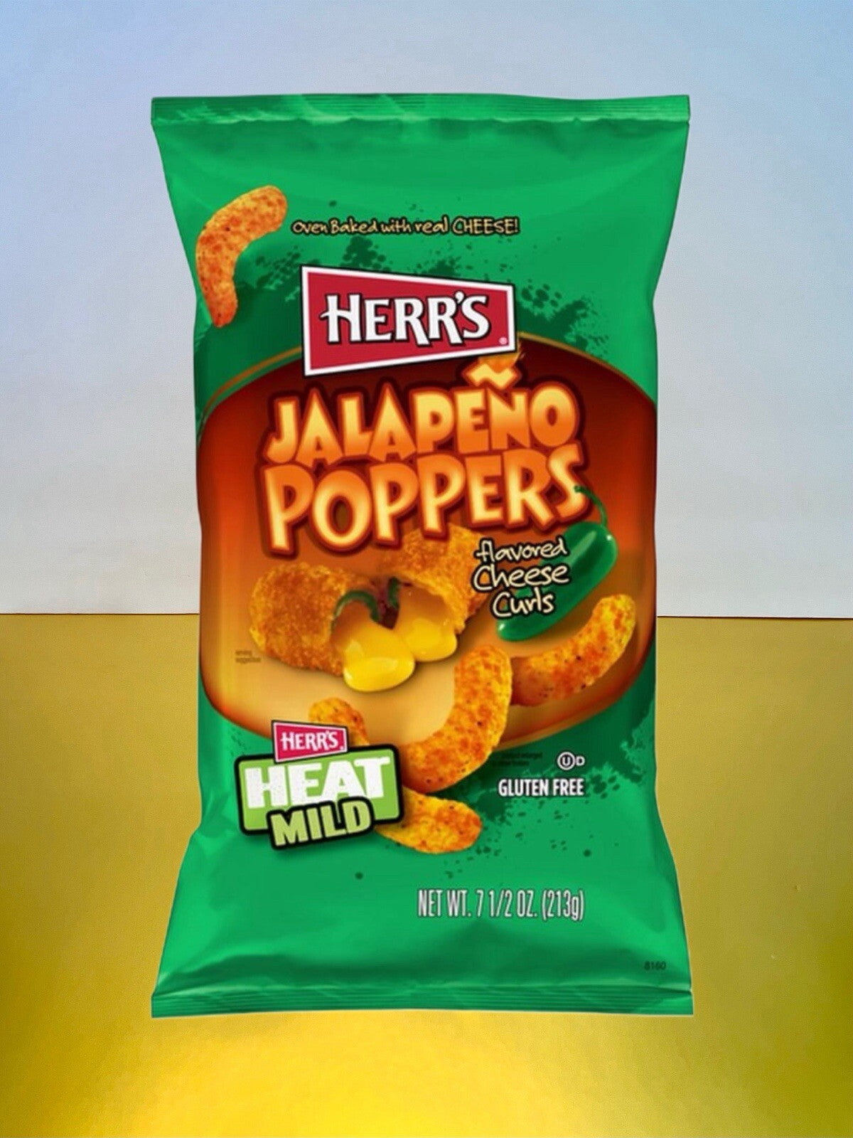 〽️New Limited Edition HERR’s Jalapeño Poppers Cheese Cheddar Heat Mild Curls 8oz