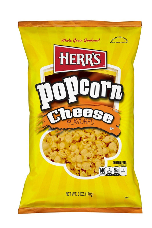 ⚫️ New Exclusive HERR’s Cheese Popcorn Whole Grain Gluten Free Cheddar 6oz