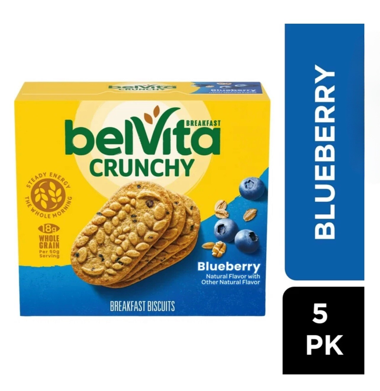 〽️ New Exclusive Belvita Breakfast Crunchy Blueberry Biscuits 8.8oz (5-Pack)