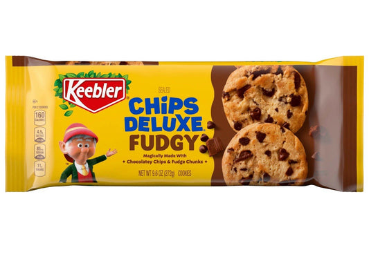 ⚫️ New Exclusive Keebler Chips Deluxe Fudgy Chunky Chocolate Cookies 9.6oz