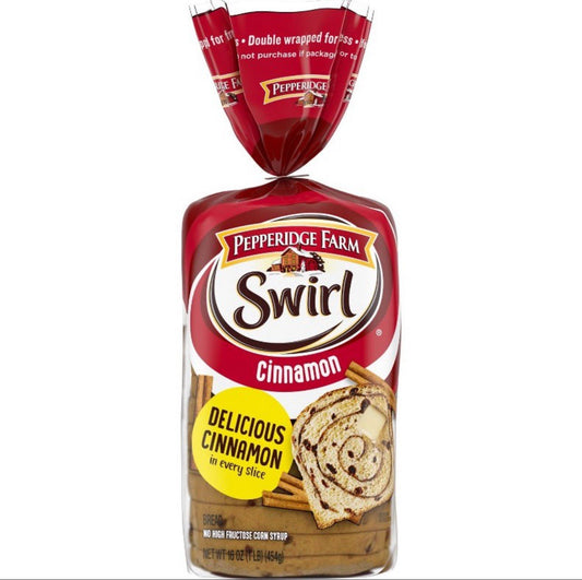 ⚫️ New Exclusive Pepperidge Farm Swirl Cinnamon Sugar Breakfast Soft Bread 16oz