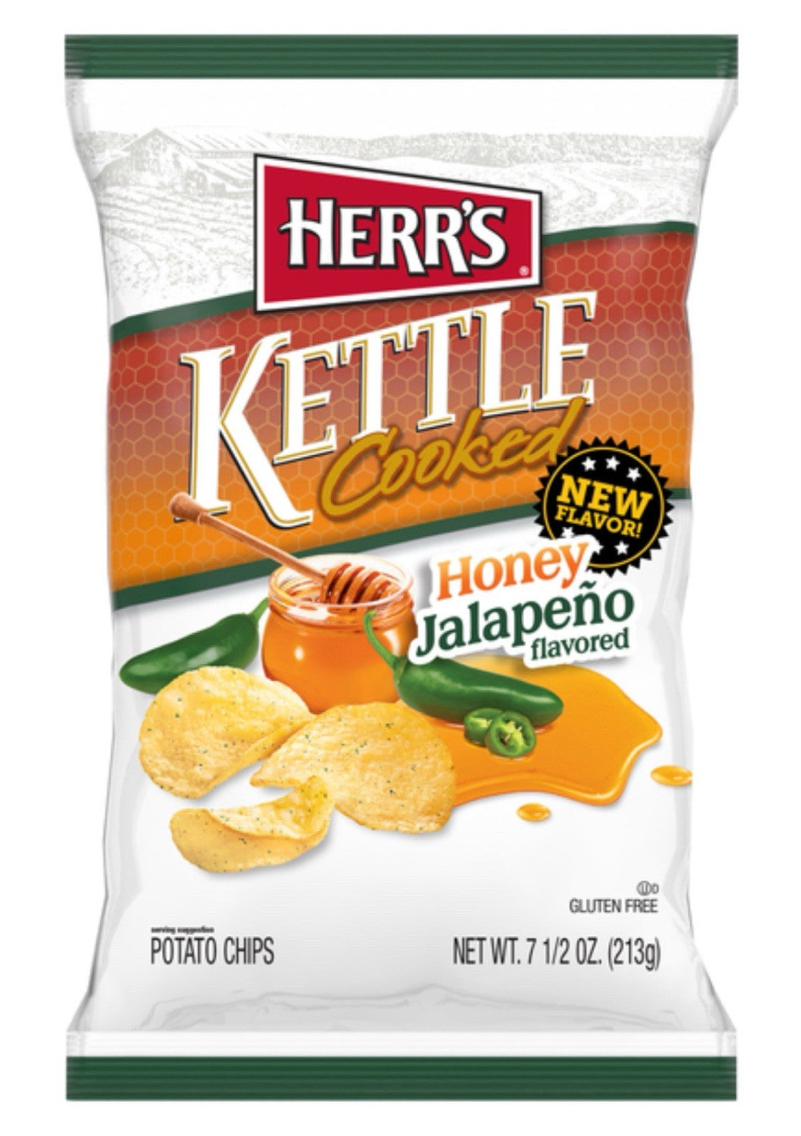 ⚫️ New Exclusive Herr’s Kettle Cooked Honey Jalapeño Potato Chips 7.5oz