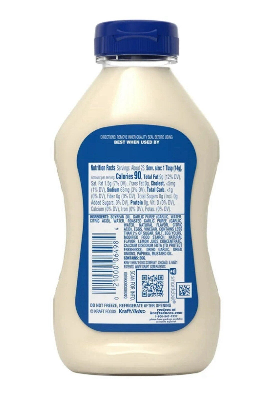 〽️ New Exclusive Kraft Garlic Aioli Dressing Sauce Bottle 12oz