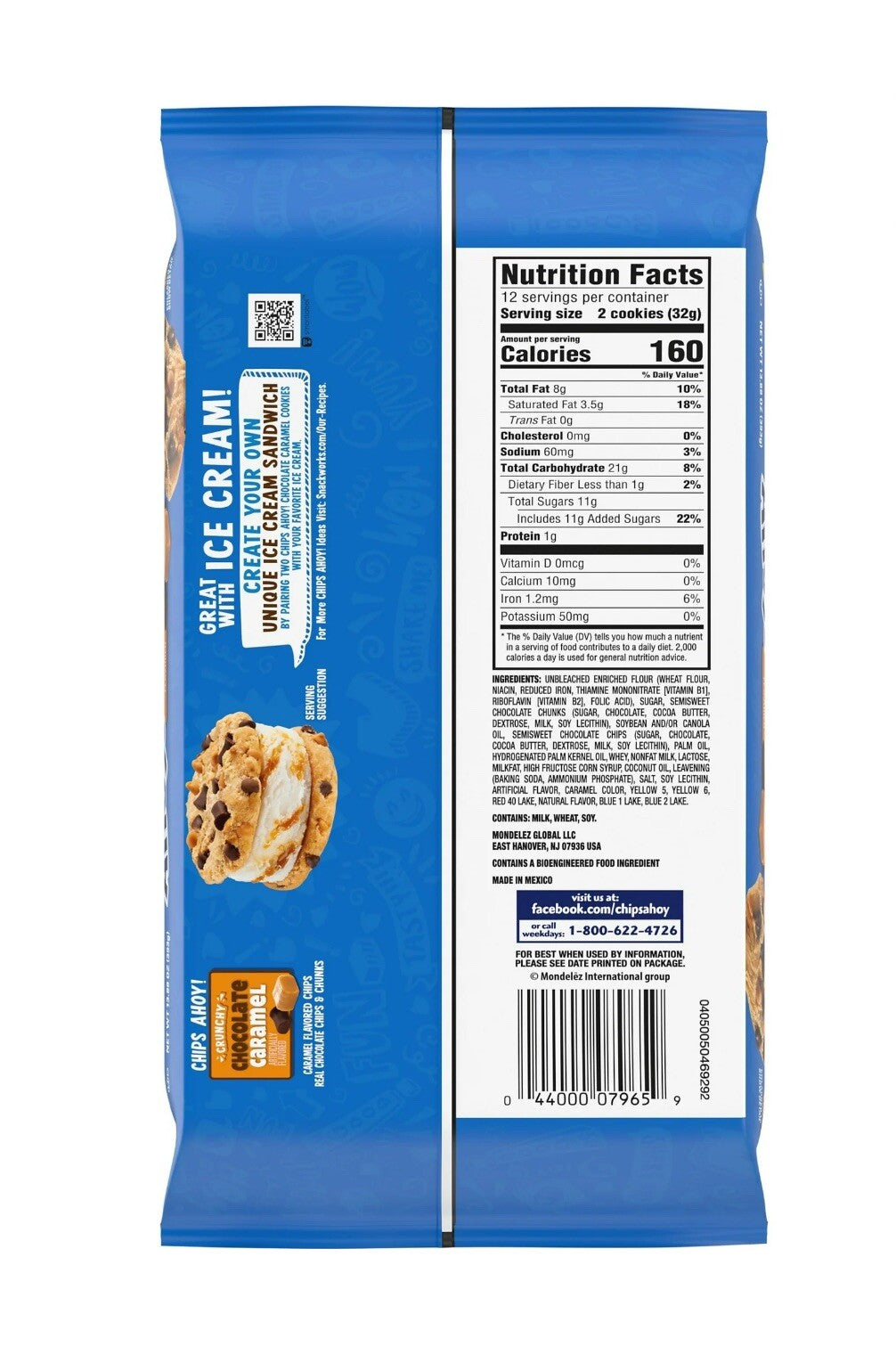 ⚪️ New Family Size Chips Ahoy Crunchy Chocolate Caramel Chip Cookies 13.88oz