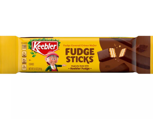 ⚫️ New Keebler Fudge Covered Creme Wafers Chocolate Cookies Sticks 8.5oz