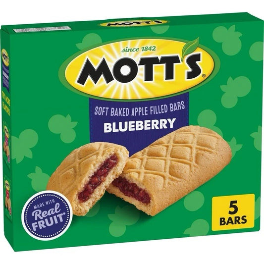 🔵New Mott's Soft Baked Blueberryberry Real Fruits Snack Fiber Chewy Bars 6.55oz