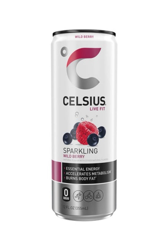 ⚫️ New Celsius Live Fit Sparkling Wild Berry Essential Energy Drink 12fl (1 Can)