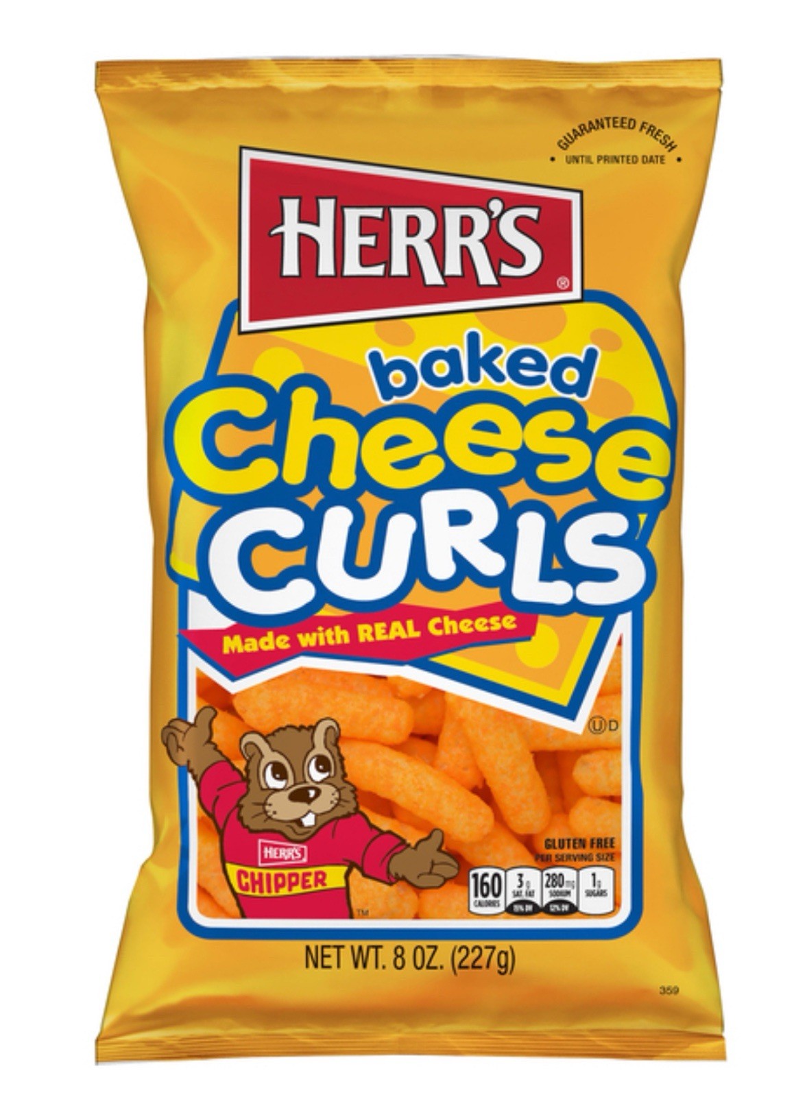 ⚫️ New Exclusive HERR’s Baked Cheddar Real Cheese Crunchy Curls 8oz