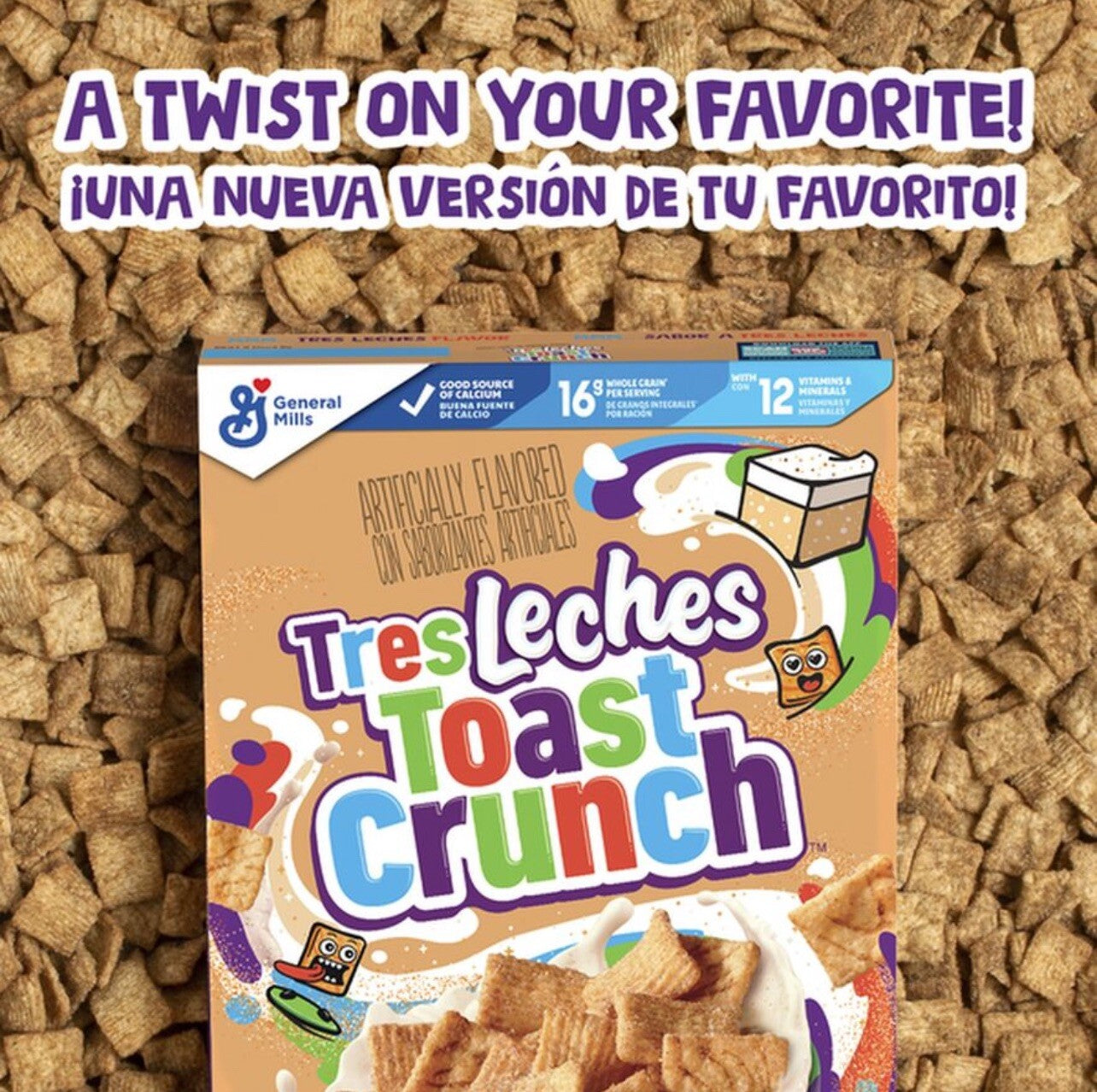 〽️ New Exclusive Cinnamon Toast Crunch TRES LECHES Sweet Wheat Oat Cereal 12oz