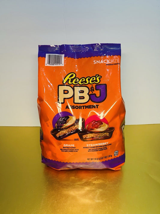 🔥New Reeses JUMBO BAG PB£J Peanut Butter Jelly Grape Strawberry Mini Cups 39oz