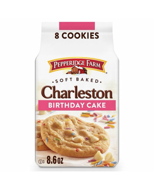 🟢New Pepperidge Farm Charleston Birthday Cake Sprinkle Soft Baked Cookies 8.6oz