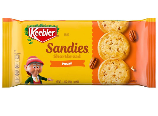 ⚫️ New Exclusive Keebler Sandies Shortbread Pecan Crunchy Cookies 11.3oz
