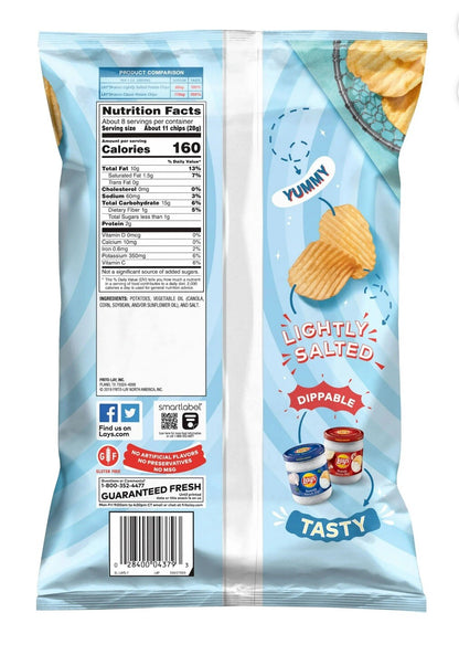 〽️ New Lays LIGHTLY SALTED WAVY ORIGINAL 50% Less Sodium Potato Chips 7.5oz