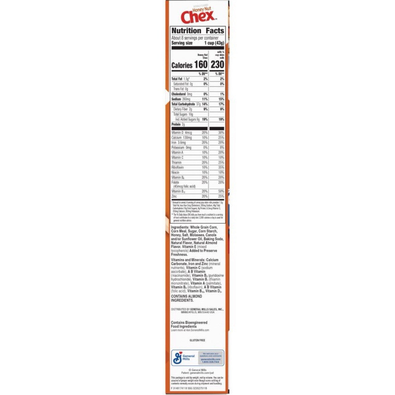 〽️ New Exclusive Chex Honey Sweet Gluten Free Breakfast Cereal Box 12.5oz