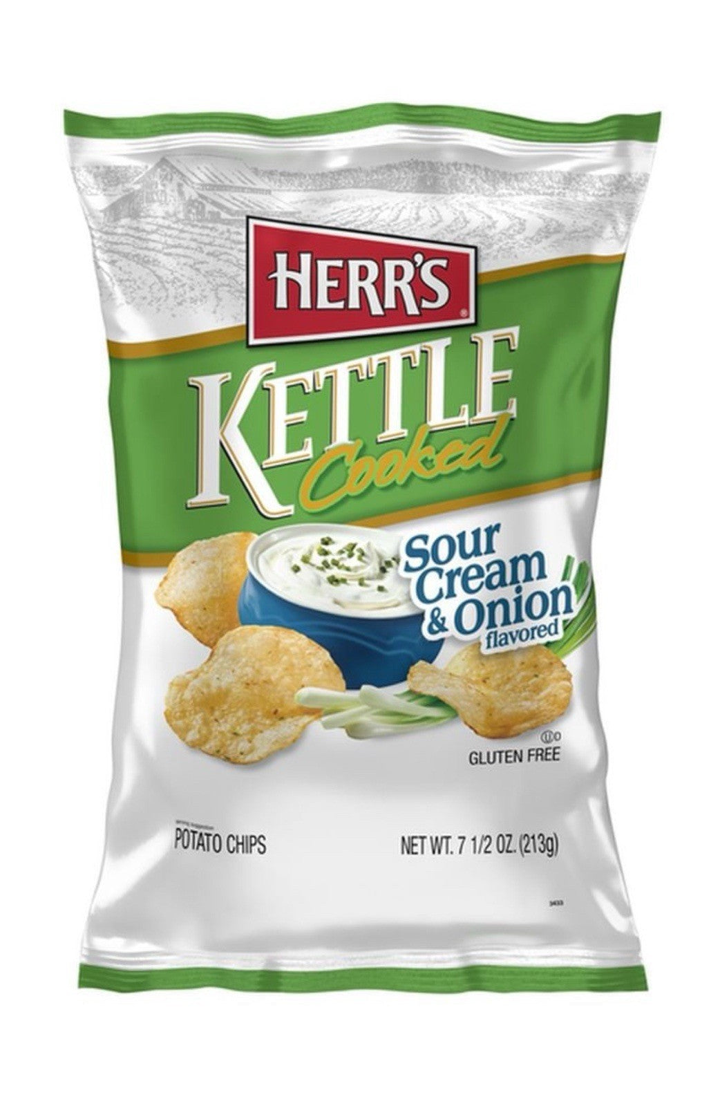 ⚫️ New Exclusive Herr’s Kettle Cooked Sour Cream & Onion Potato Chips 7.5oz