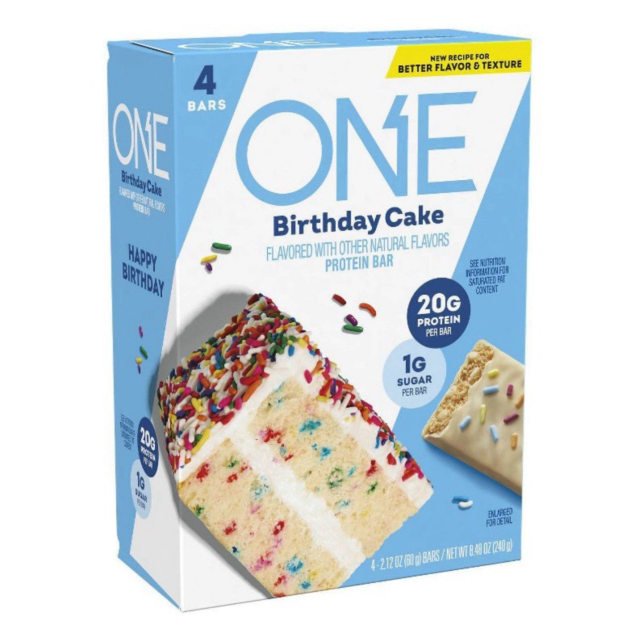 🟠 New ONE Birthday Cake 20G Protein 1G Sugar Sprinkles Bars Box 8.48oz