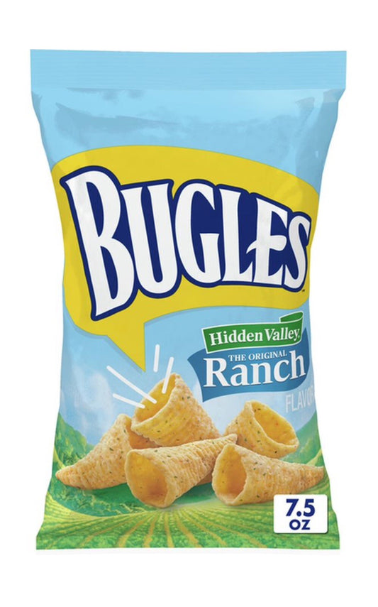 ⚫️ New Exclusive Bugles Hidden Valley Original Ranch Crunchy Corn Snacks 7.5
