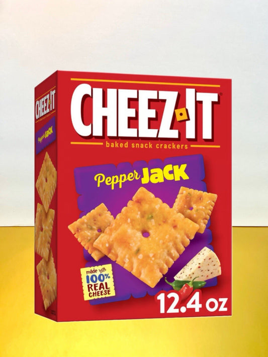 ⚪️ New Exclusive Cheez-It Pepper Jack Baked Cheese Snack Crackers Box 12.4oz