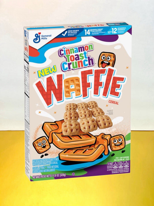 〽️ New Exclusive Cinnamon Toast Crunch WAFFLES Square Wheat Oat Cereal 11.6oz