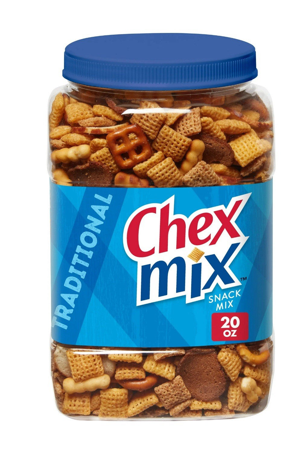 🔵 New Chex Mix Traditional Salted Pretzel Nuts Crunchy Baked Snack Mix 20oz