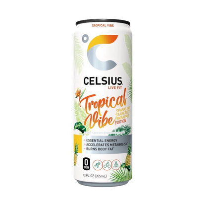 ⚫️ New Celsius Live Fit Spark Tropical Vibe Starfruit Pineapple Energy (1 Can)