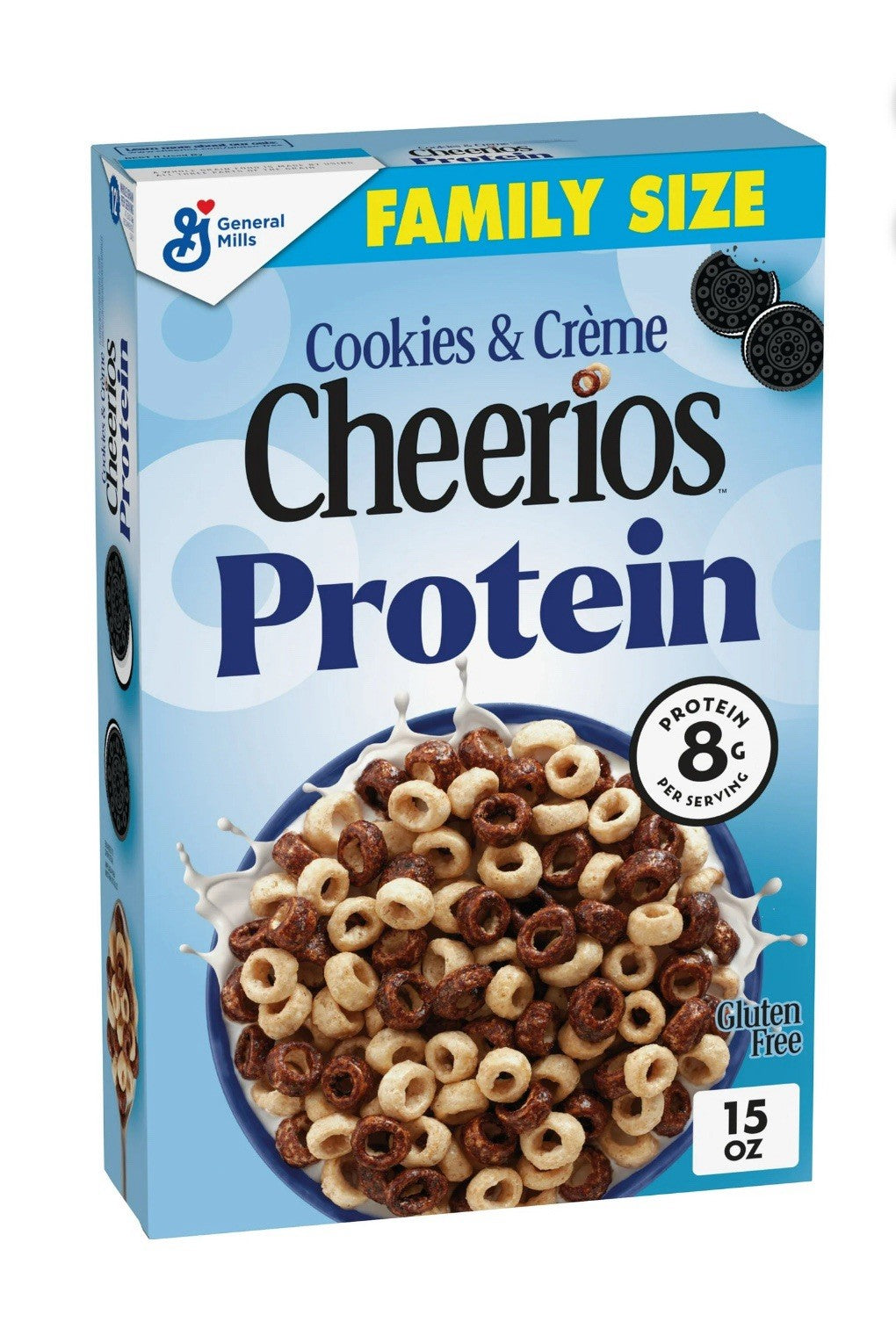 🔵 New Limited Cheerios PROTEIN Cookies & Crème Healthy Breakfast Cereal 15oz