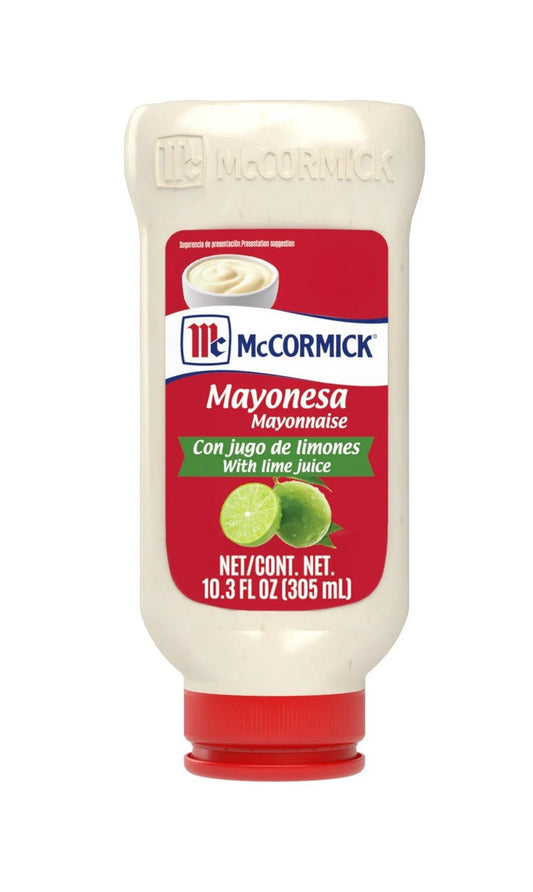⚫️ New Exclusive McCormick Mayonnaise Lime with Juice Mayonesa Bottle 10.3 FL Oz