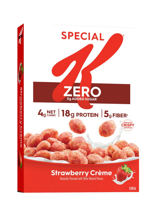 🔵New Kellogg's Special K Zero 0g Sugar Strawberry Creme Puff Balls Cereal 7.7oz