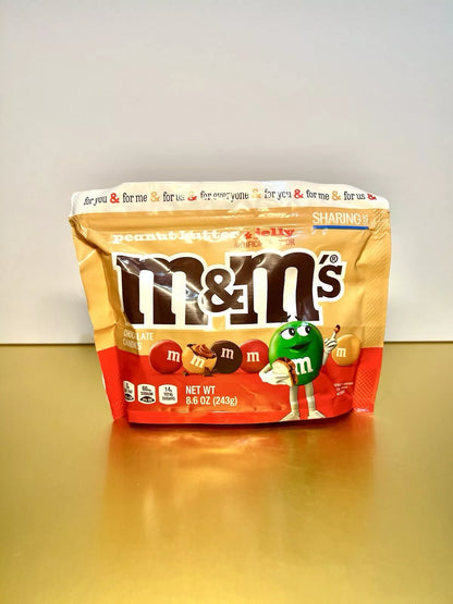 New Limited Edition M&Ms Peanut Butter & Jelly Chocolate Bag 8.6oz