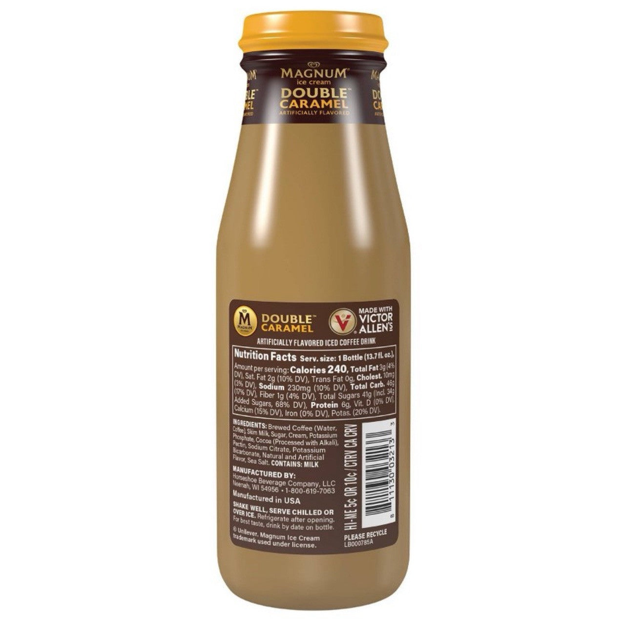🟡New Victor Allen Magnum Double Caramel Iced Coffee Chocolate 13.7oz (1 Bottle)